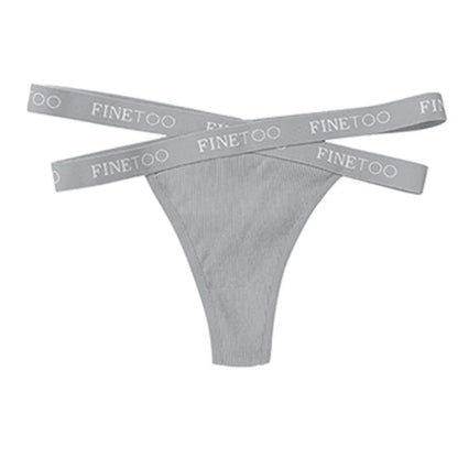 Tanga cross strap taille haute coton — M-XL
