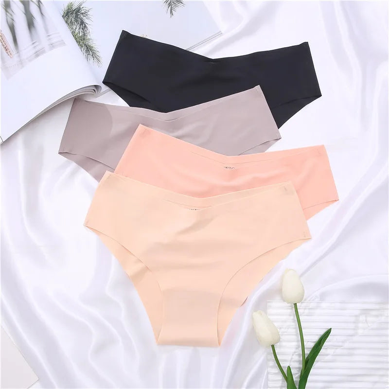FINETOO 2PCS/Set Women Seamless Panties Lingerie M-XXL Breathable Woman Underwear Sexy Femme Underpants Girls Panty Plus Size