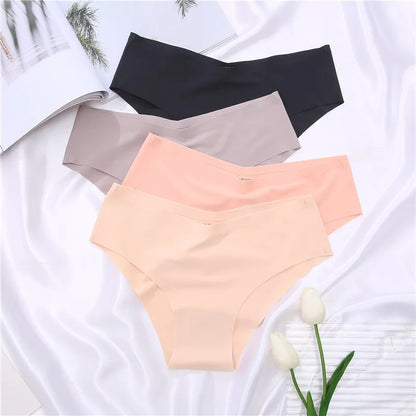 FINETOO 2PCS/Set Women Seamless Panties Lingerie M-XXL Breathable Woman Underwear Sexy Femme Underpants Girls Panty Plus Size
