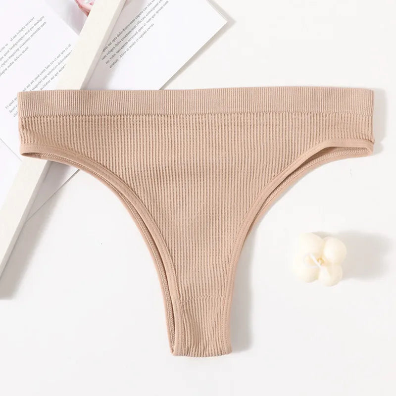 Culotte femme sans coutures — Nylon spandex taille basse entrejambe coton respirante