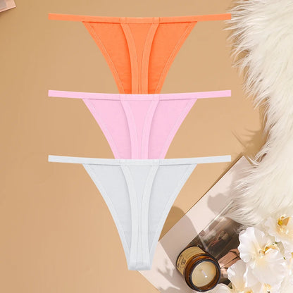 Lot 3 G-Strings Coton Taille Basse FINETOO - S à XL - Nos Petits KIFF