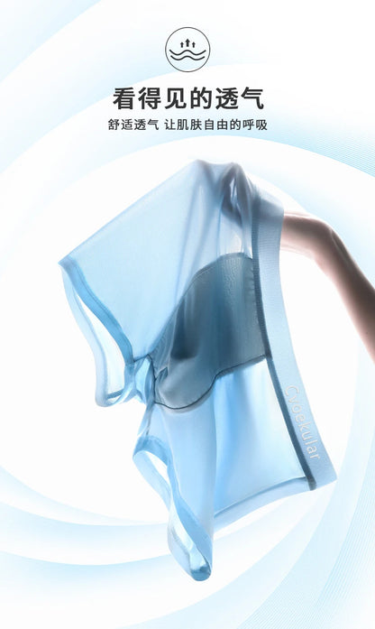 Cvoekular 4/8pcs Men's Boxer Underwear Ice Silk Underwear Homme Lingerie Underpants Bokserki Meskie Calzoncillos Shorts Panties