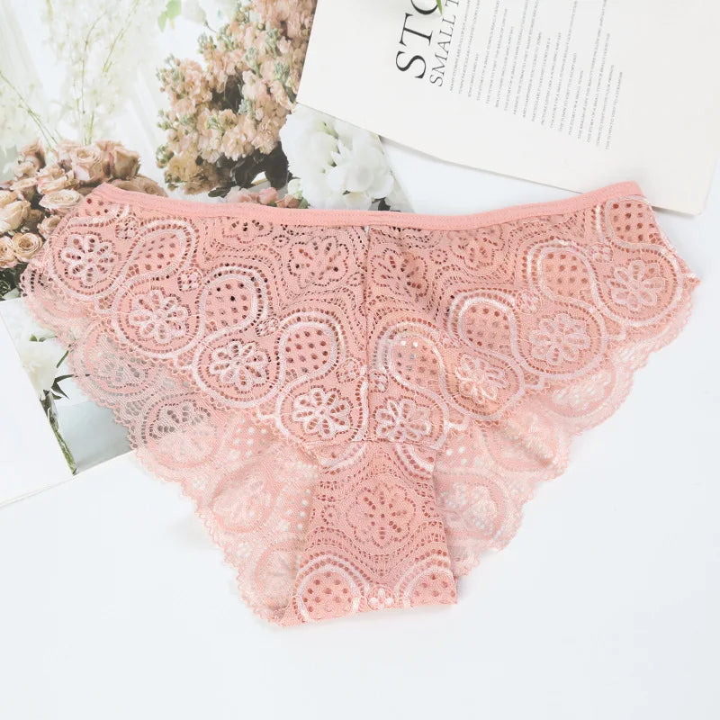 Culotte femme dentelle florale — Imprimé sexy taille mi-haute