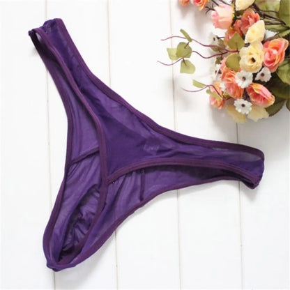 Thong homme résille transparent ultra-fin — Taille basse taille unique