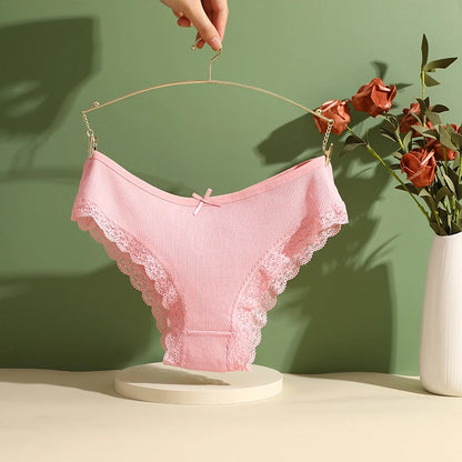 Culotte Femme FINETOO Coton Dentelle - Taille Basse Sexy - Nos Petits KIFF