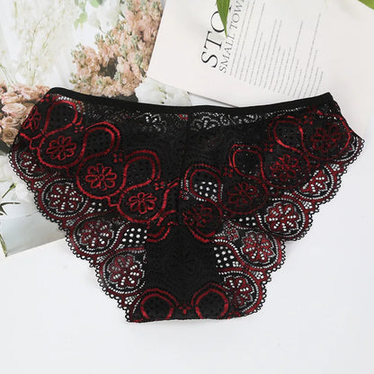 Culotte femme dentelle florale — Imprimé sexy taille mi-haute