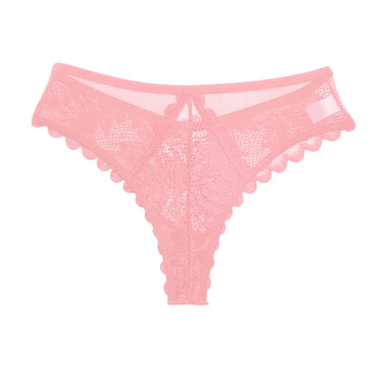 Thong femme résille dentelle — Patchwork transparent sexy