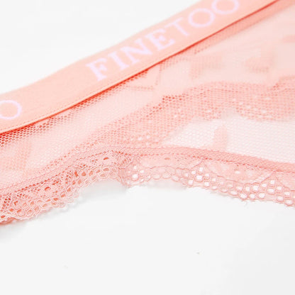 Thong femme dentelle sexy — Taille basse respirant couleur unie