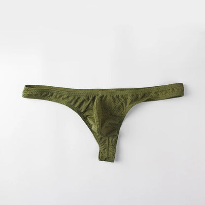 String homme G-string taille basse — Poche U respirant couleur unie sexy