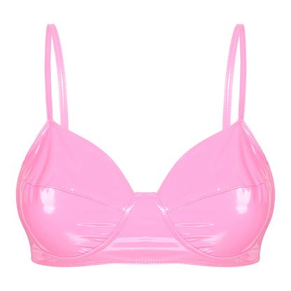 Brassiere Wet Look Cuir Vegan - Sans Armature S-XXL - Nos Petits KIFF
