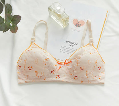 Soutien-gorge sport femme sans armature — 2 rangées de boutons couleur unie