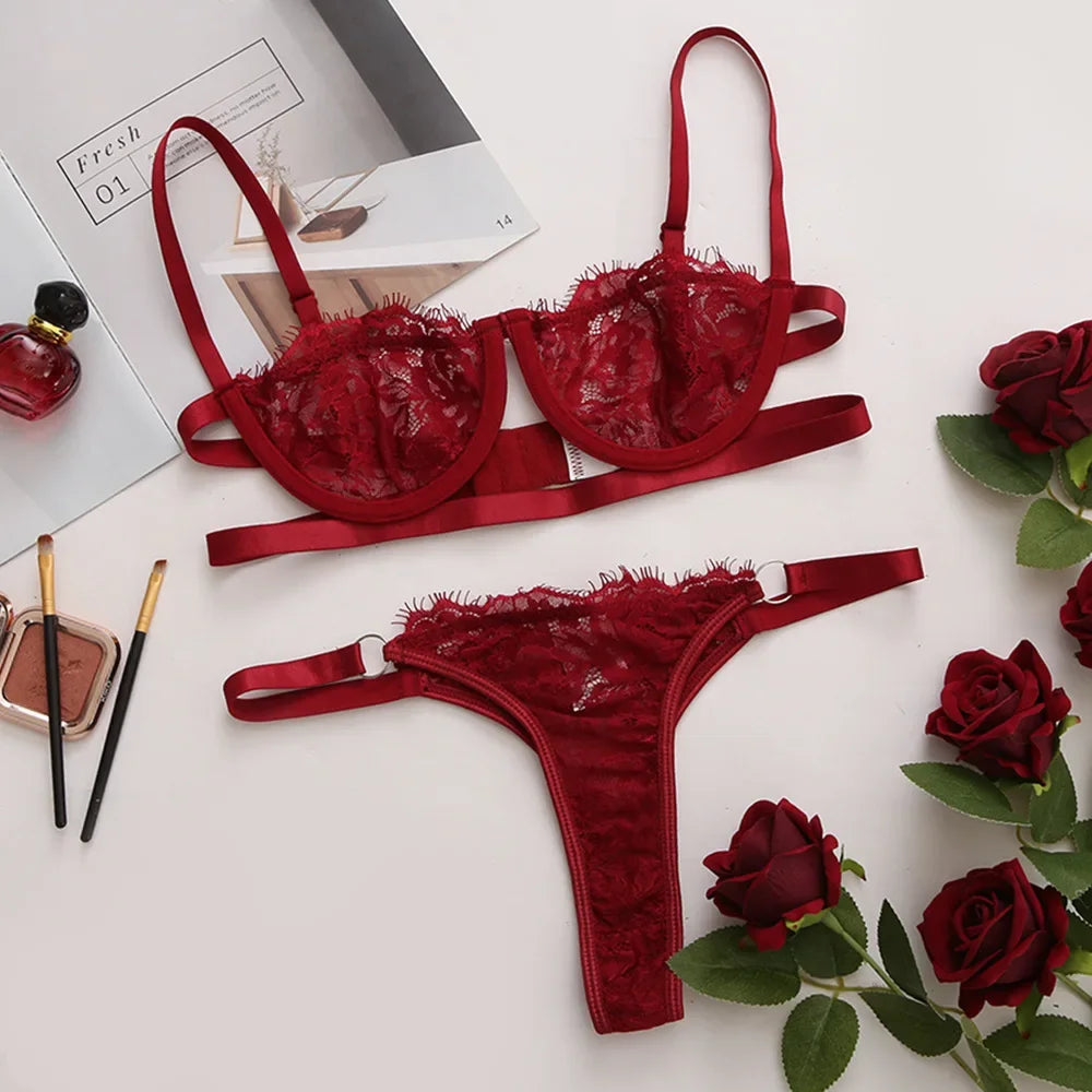 Ensemble lingerie dentelle féerique — Bra + Culotte