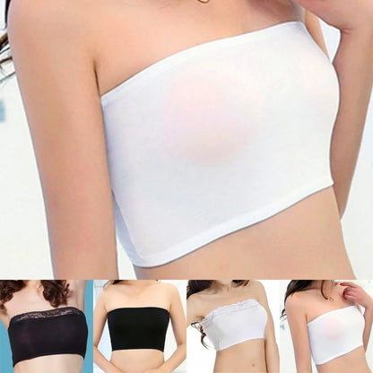 Bandeau tube femme ice silk seamless sans bretelles S-XL