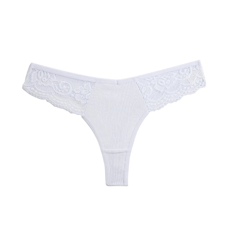 Culotte G-String Coton Dentelle - Taille Basse S-XL - Nos Petits KIFF
