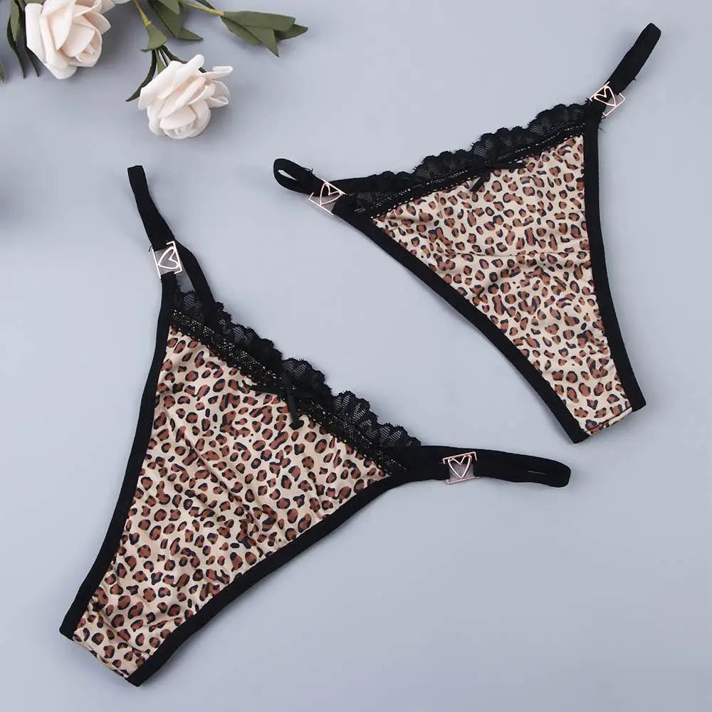 G-string léopard T-back taille basse — S-XL