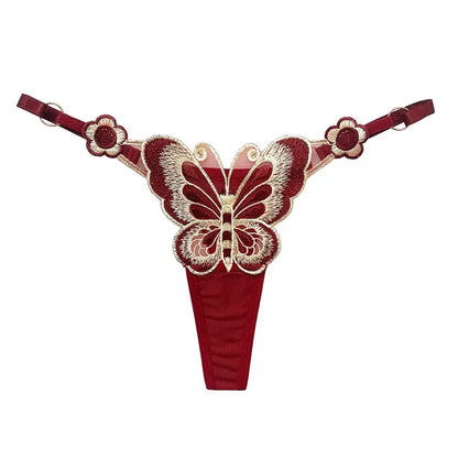 Culotte seamless respirante motif papillon brodé — S-XL