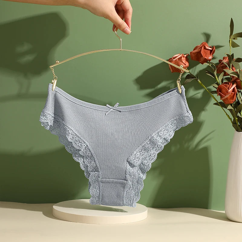 Culotte Femme FINETOO Coton Dentelle - Taille Basse Sexy - Nos Petits KIFF