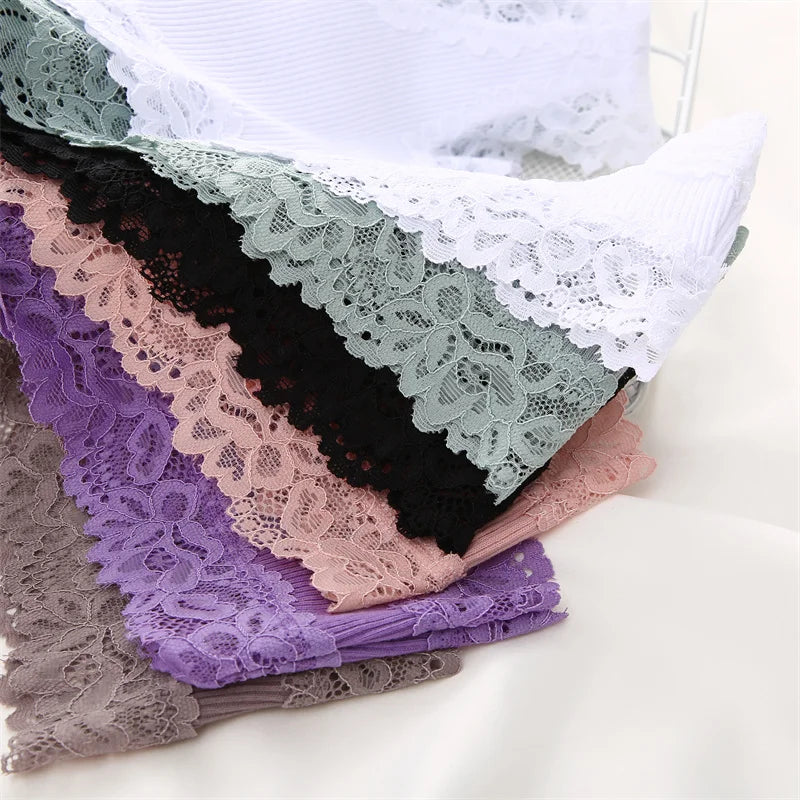 Culotte brésilienne dentelle coton taille basse — S-XL