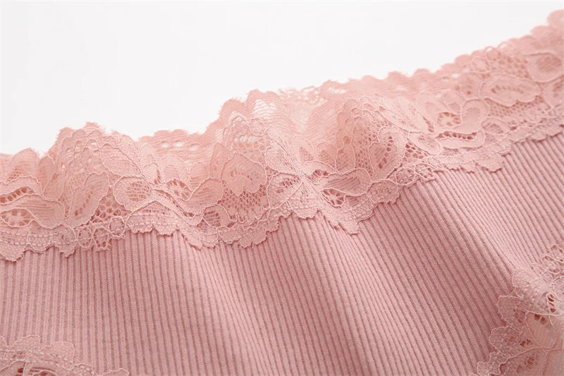 Culotte brésilienne dentelle coton taille basse — S-XL