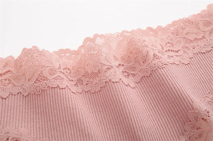 Culotte brésilienne dentelle coton taille basse — S-XL