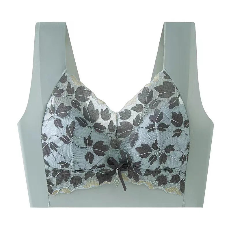 Brassière femme sans armatures dentelle — Push-up grande taille respirante