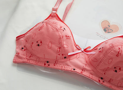 Soutien-gorge sport femme sans armature — 2 rangées de boutons couleur unie