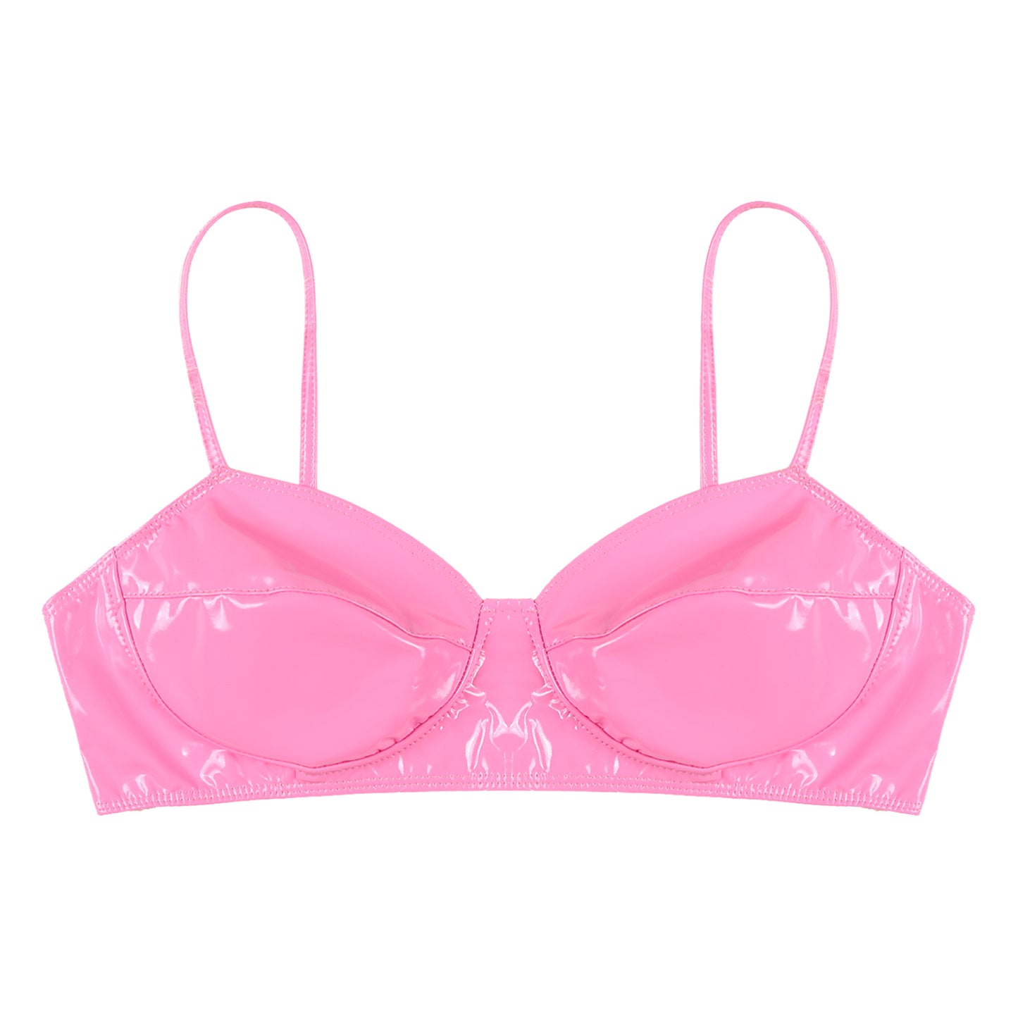 Brassiere Wet Look Cuir Vegan - Sans Armature S-XXL - Nos Petits KIFF