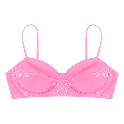Brassiere Wet Look Cuir Vegan - Sans Armature S-XXL - Nos Petits KIFF