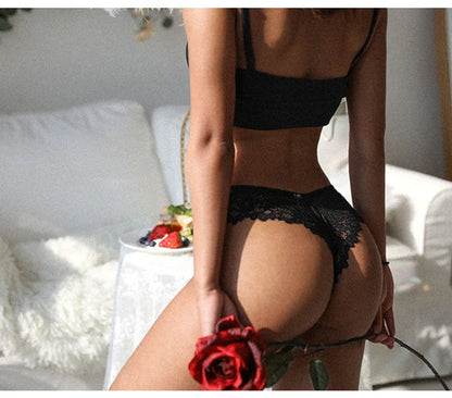 String tanga femme dentelle taille basse invisible respirant S-XL