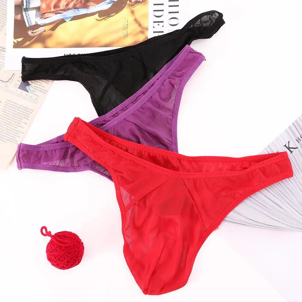 Thong homme résille transparent ultra-fin — Taille basse taille unique