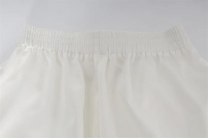 Pyjama 2 Pièces Soie Glacée Sans Manches - Top & Short Été - Nos Petits KIFF