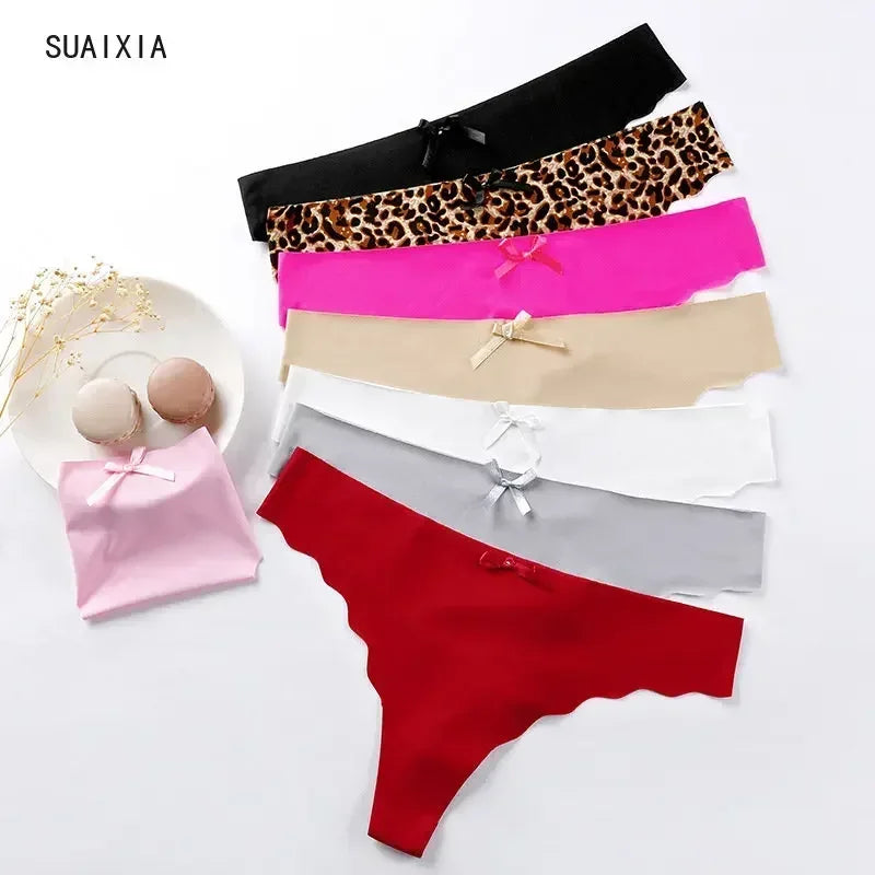 Tanga ice silk seamless V-waist — S-XL