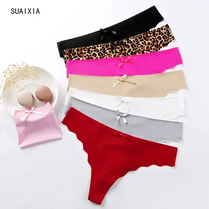 Tanga ice silk seamless V-waist — S-XL