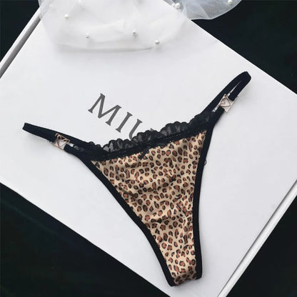 G-string léopard T-back taille basse — S-XL