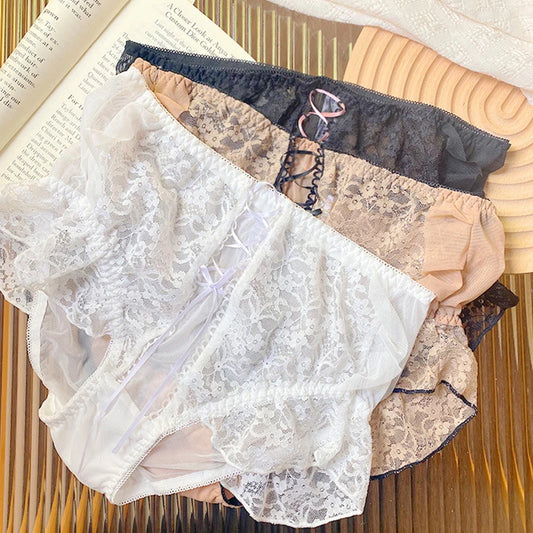 Lingerie women sexy panties Vintage lace women's underwear high waisted women's briefs plus size court style underwear