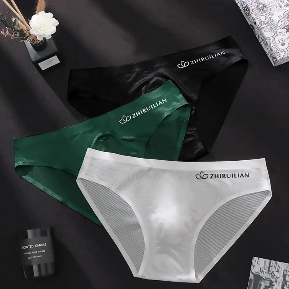 Slip homme ice silk — Taille basse ultra-fin sans coutures