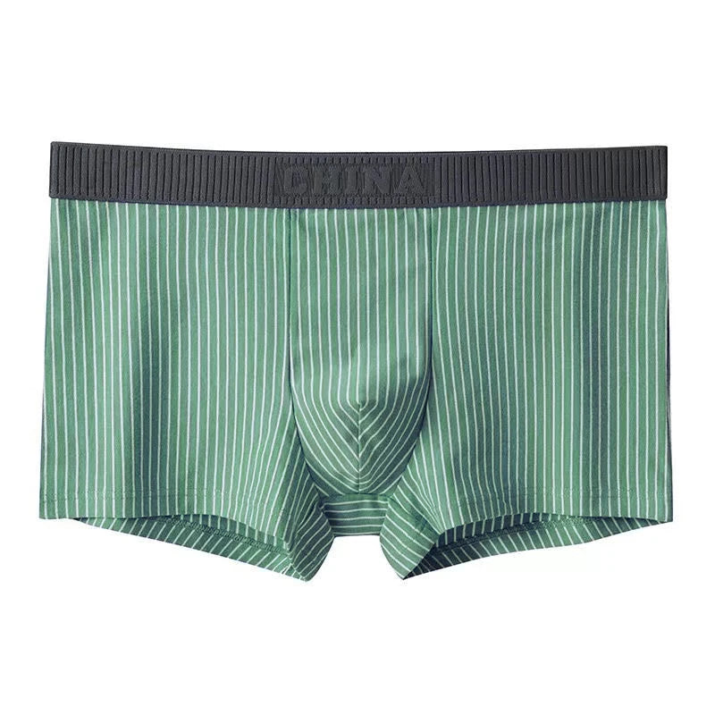 1Pc Boxer Shorts Men's Underwear Sexy Panties Cotton Striped Men's Underpants Male Boxers Homme U Convex Lingerie Free Shipping