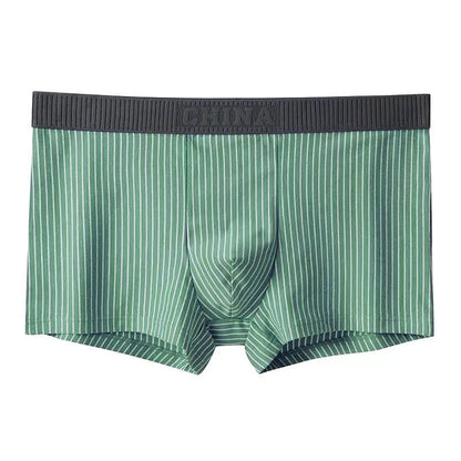 1Pc Boxer Shorts Men's Underwear Sexy Panties Cotton Striped Men's Underpants Male Boxers Homme U Convex Lingerie Free Shipping