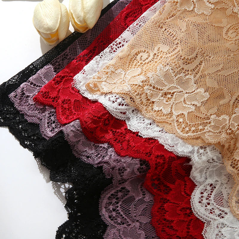 BZEL 3PCS/Set Women's Panties Floral Lace Women's Boxers Sexy Lingerie Femme Hollow Out Charming Boyshorts Fashion Cozy Underpants