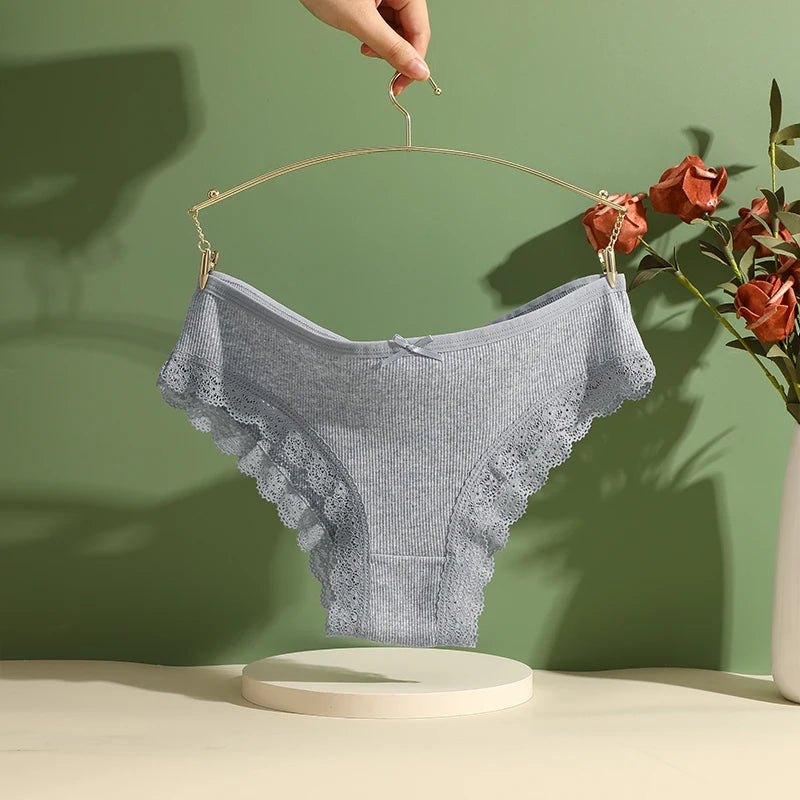 Culotte Femme FINETOO Coton Dentelle - Taille Basse Sexy - Nos Petits KIFF