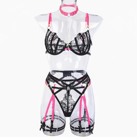 Ensemble Lingerie Florale - Bodysuit & Culotte Sexy - Nos Petits KIFF
