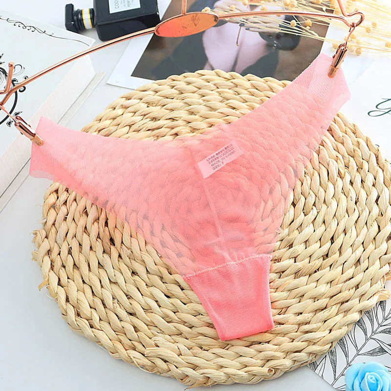 G-string femme ultra-fin transparent — Sans coutures taille basse taille unique