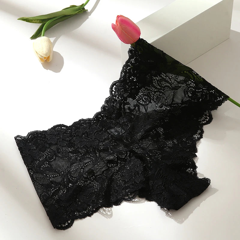 BZEL 3PCS/Set Women's Panties Floral Lace Women's Boxers Sexy Lingerie Femme Hollow Out Charming Boyshorts Fashion Cozy Underpants
