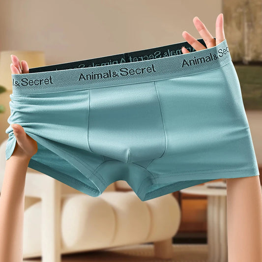 1 Pcs Underwear Men's Boxer Shorts Sexy Panties Cotton Boxers Man Underpants Male Shorts Homme U Convex Lingerie Free Shipping