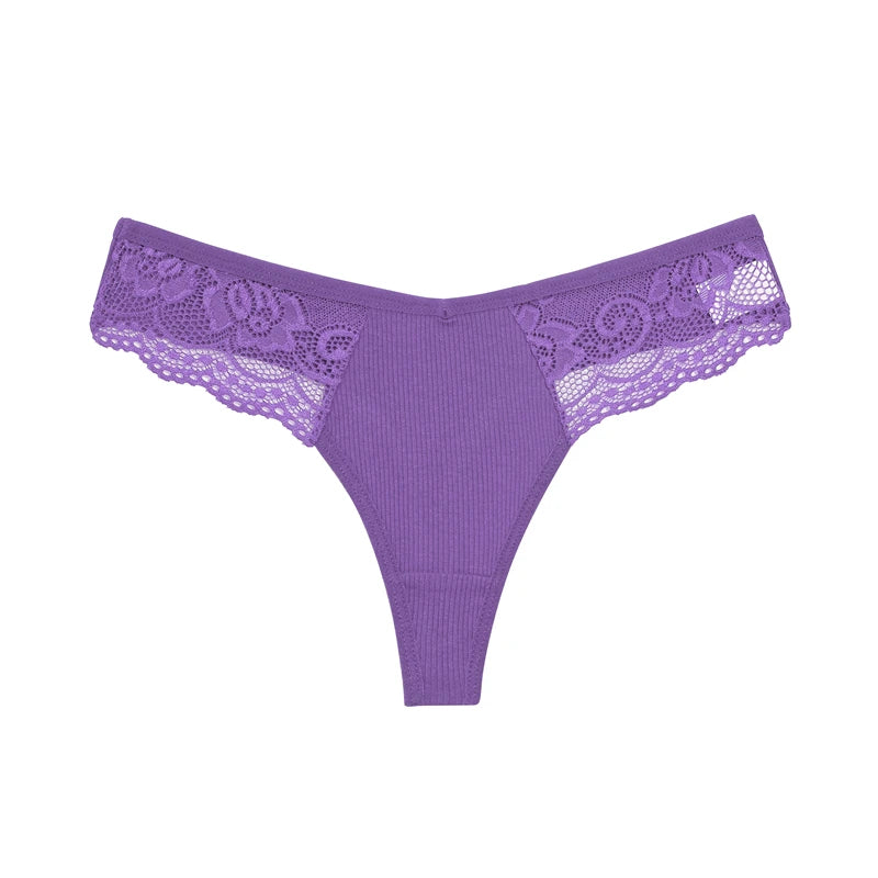 Culotte G-String Coton Dentelle - Taille Basse S-XL - Nos Petits KIFF