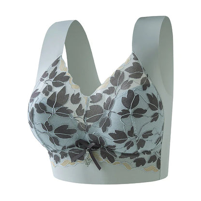 Brassière femme sans armatures dentelle — Push-up grande taille respirante