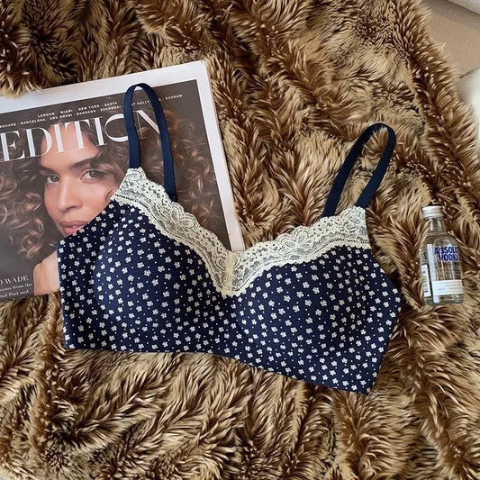 Non-Padded Lace Bra Size M-XXL, Sexy Push Up Style for Women, Comfortable Wireless Bralette AB