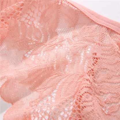 Thong femme résille dentelle — Patchwork transparent sexy