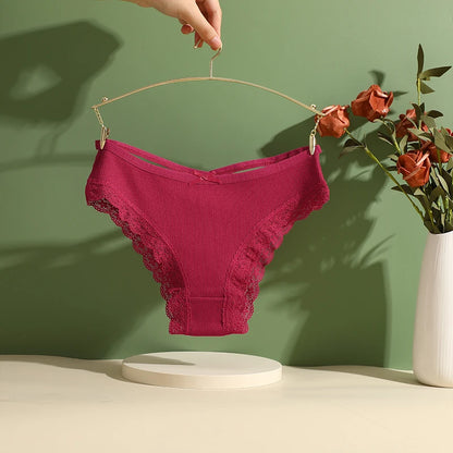 Culotte Femme FINETOO Coton Dentelle - Taille Basse Sexy - Nos Petits KIFF