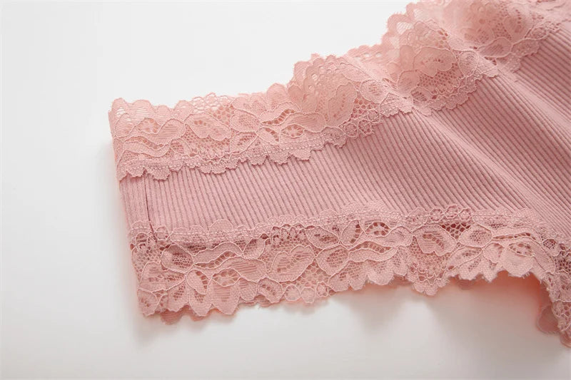 Culotte brésilienne dentelle coton taille basse — S-XL